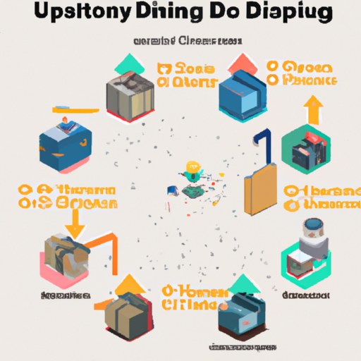 An illustration showing the process of unifying dropshipping from supplier to consumer